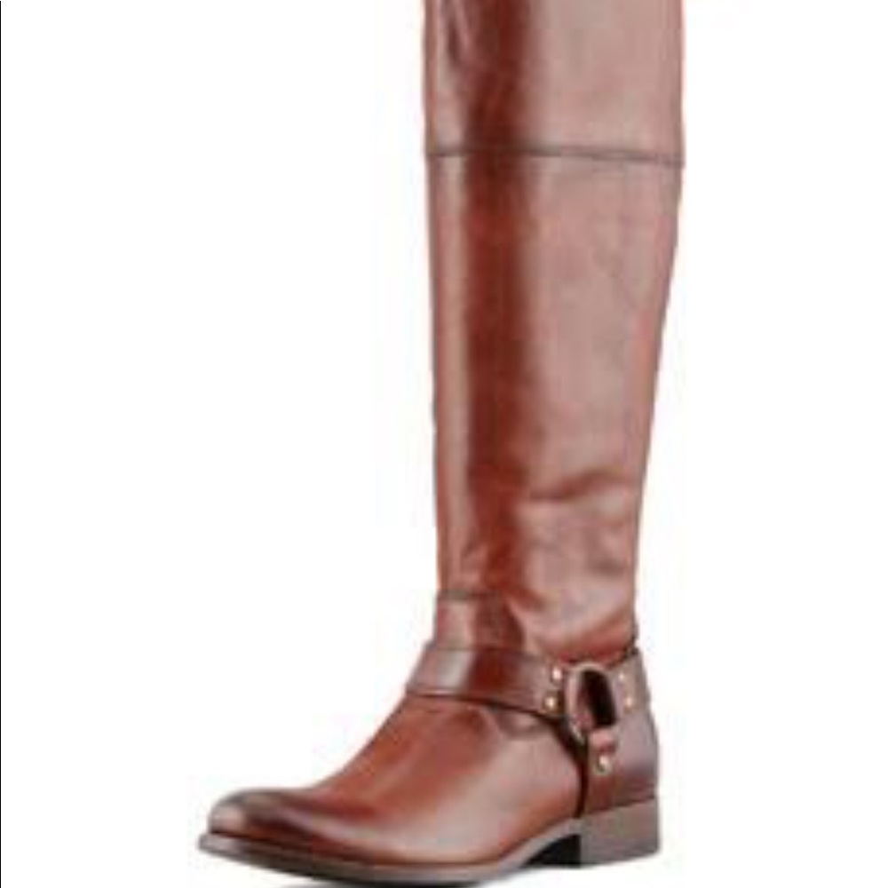 Frye Melissa Harness Extended Calf Riding Boot, Redwood